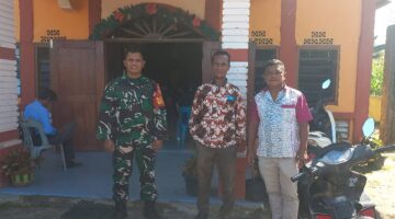 Pastikan Aman dan Lancar, Babinsa Monitoring Ibadah Kenaikan Yesus Kristus di Gereja GMI INVOKAVIT
