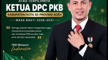 Rijaluddin, SH., MH Ucapkan Selamat kepada Ketua DPC PKB Se-Aceh Periode 2026–2031